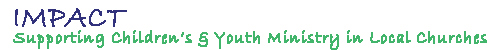 Supporting Children's & Youth Ministry